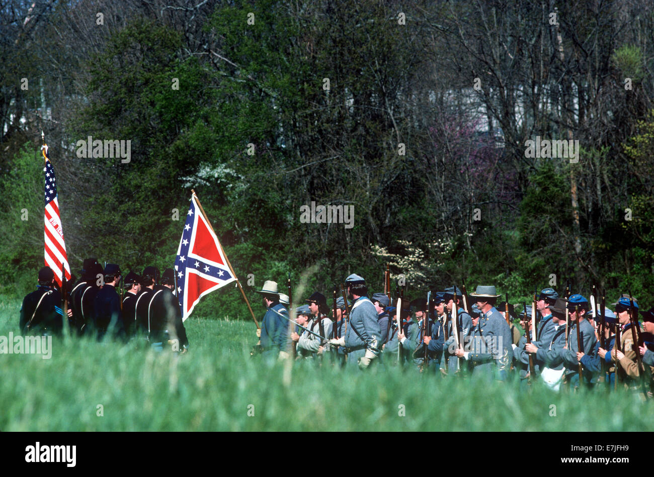 La guerra civile, rievocazione storica, Tipton Haynes Farm, Johnson City, Tennessee Foto Stock