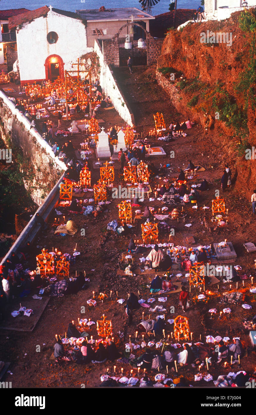 Il giorno dei morti, Janitizio, Michoacan, Messico Foto Stock