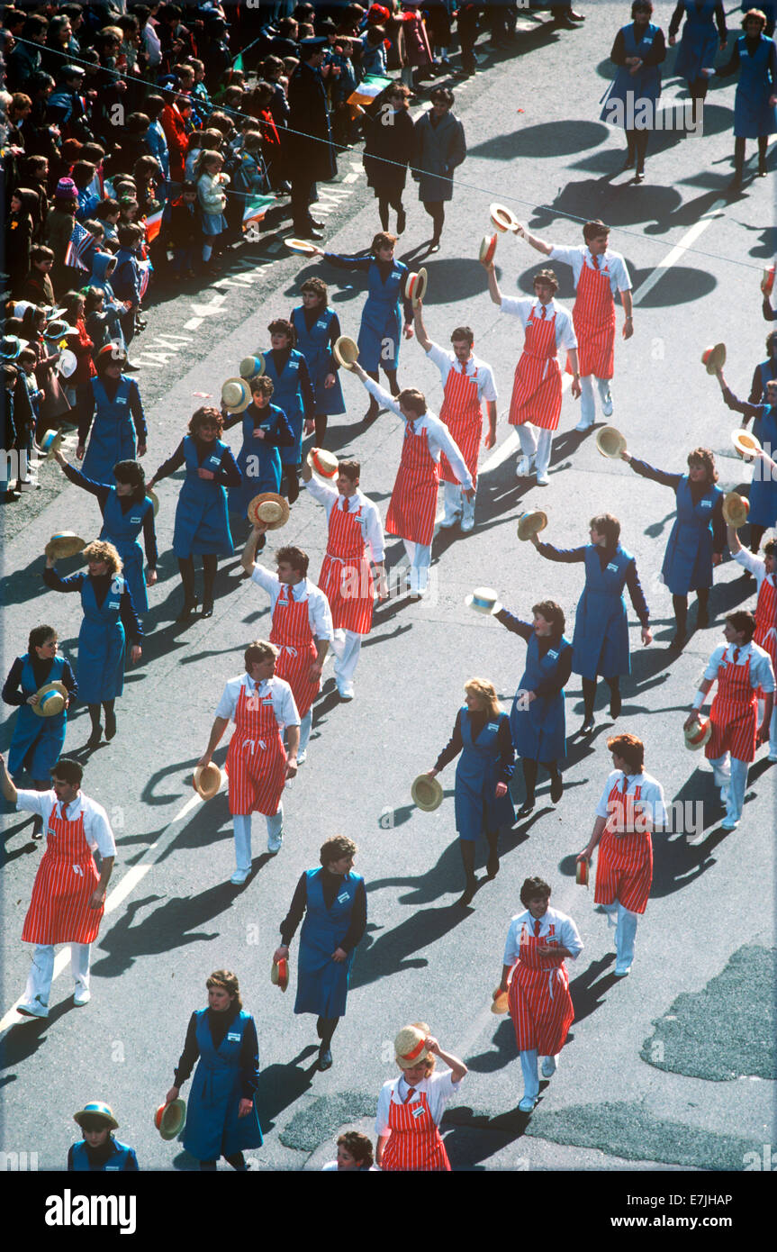 La festa di san Patrizio Parade, Dublino, Irlanda Foto Stock