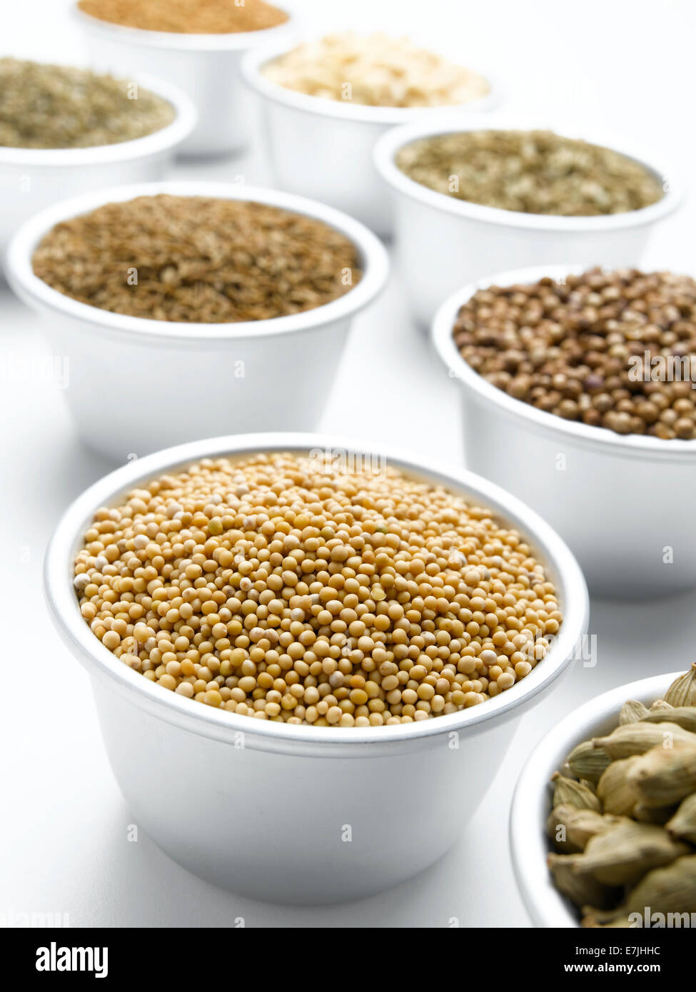 Seme di senape in primo piano Foto Stock