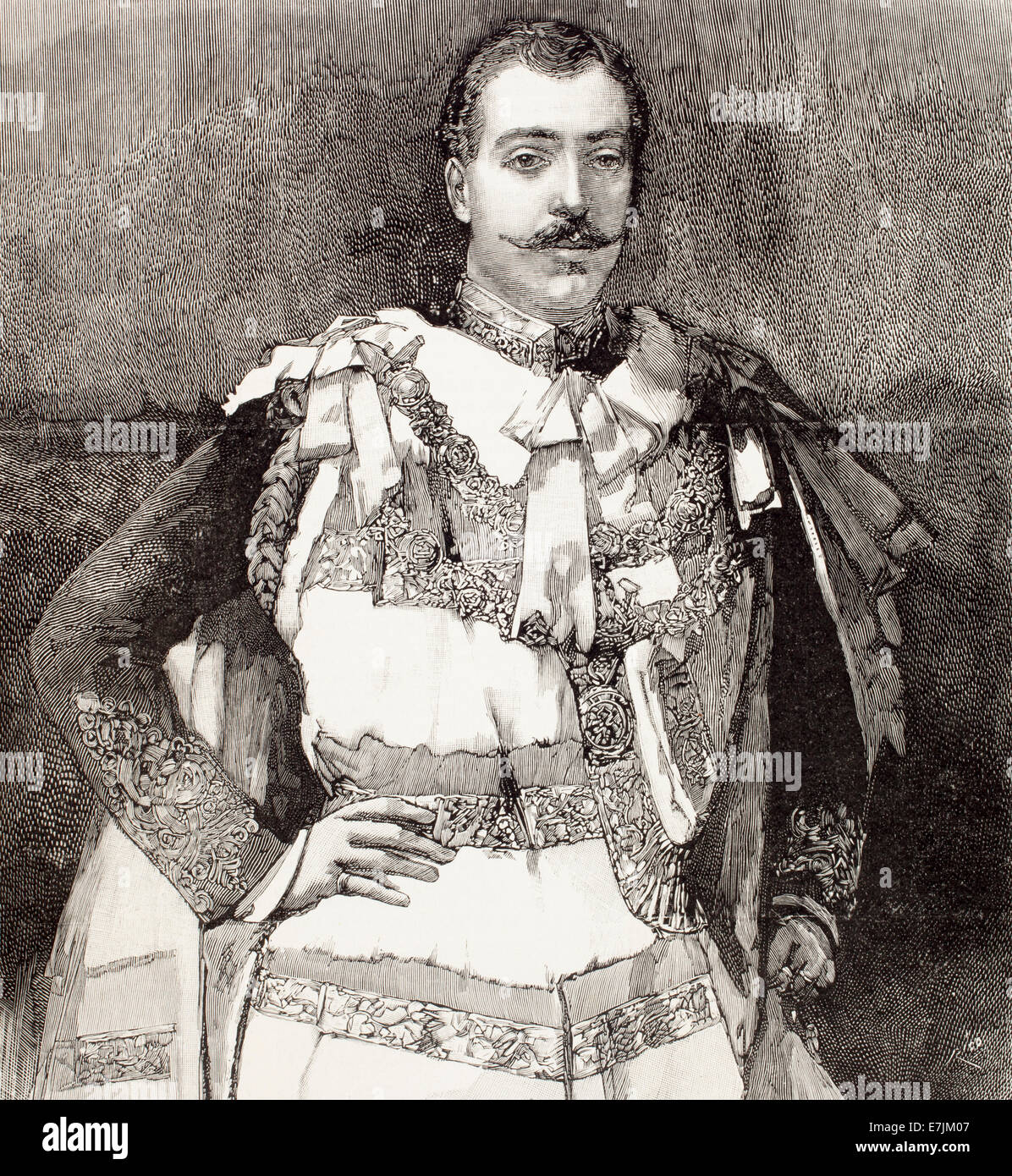 Il principe Albert Victor, Duca di Clarence e Avondale, 1864 - 1892. Foto Stock