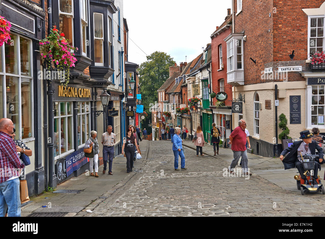 Lincoln è una cattedrale della città e capoluogo di contea di Lincolnshire, Inghilterra. Foto Stock