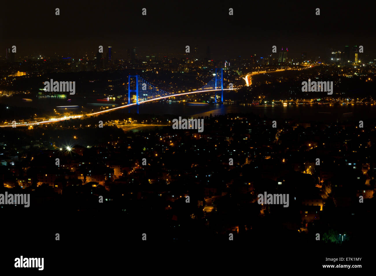 Istanbul Ponte sul Bosforo da Camlica Hill Foto Stock