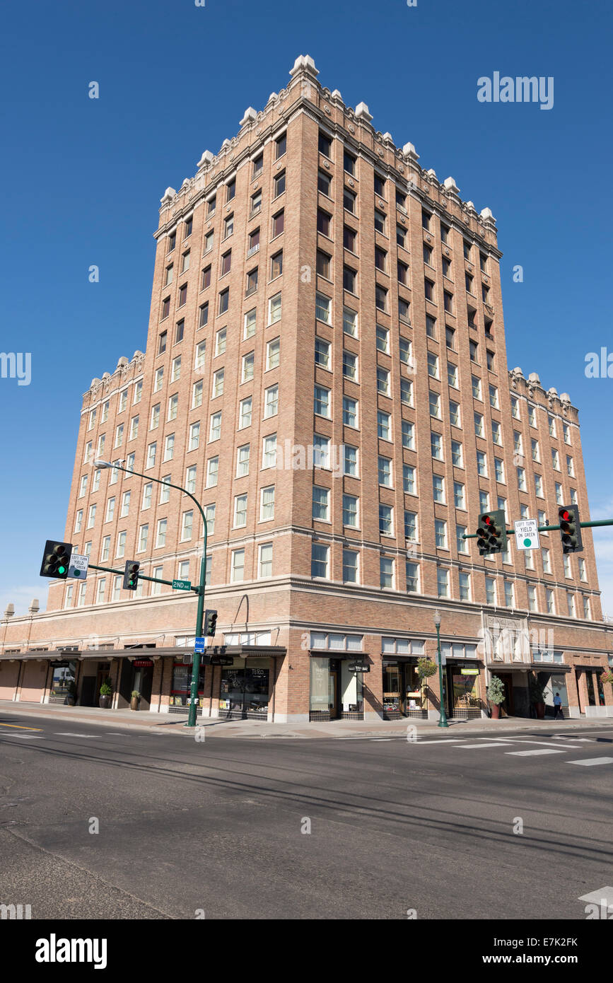 Lo storico Marcus Whitman Hotel nel centro cittadino di Walla Walla Washington. Foto Stock