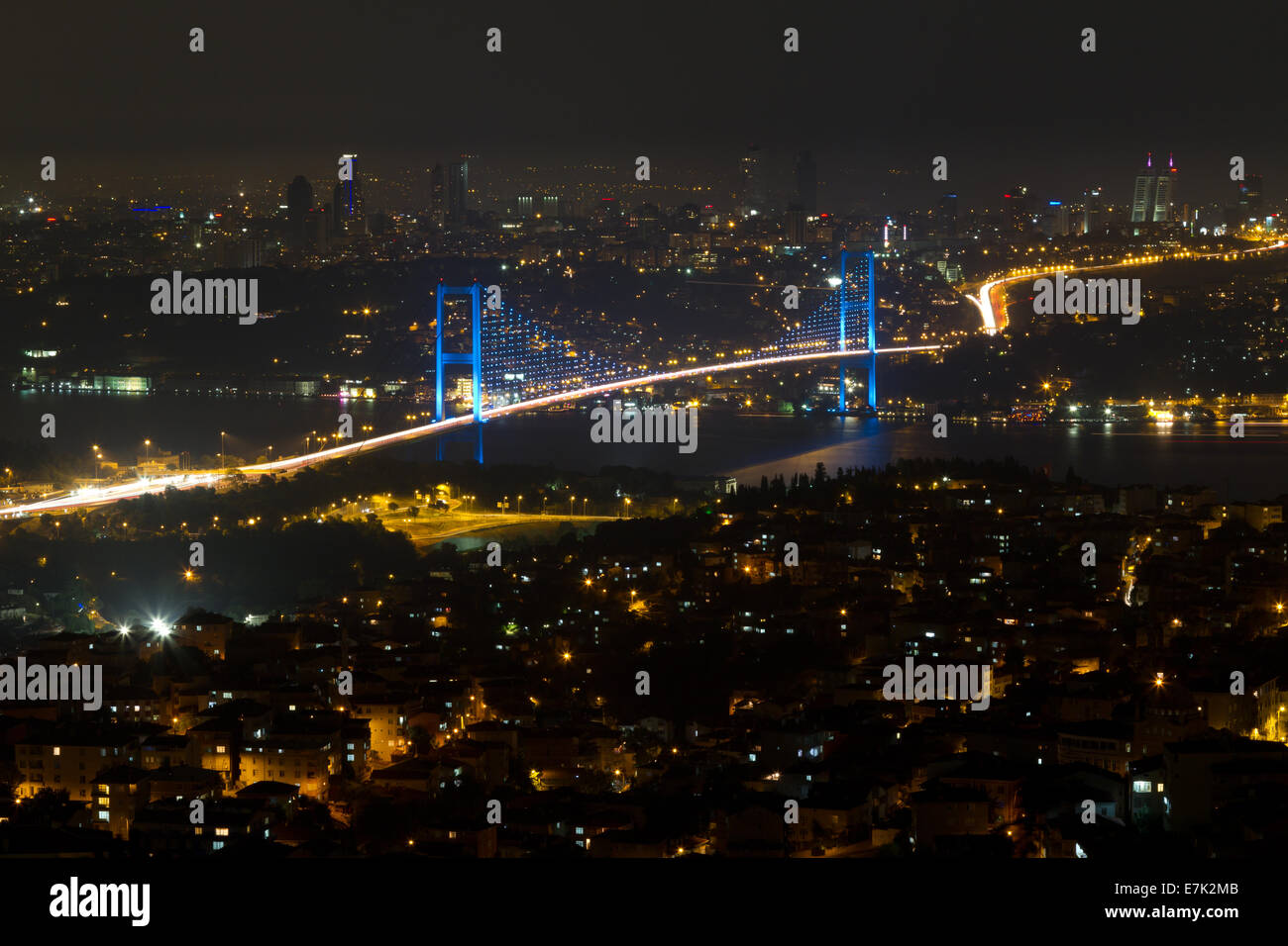 Istanbul Ponte sul Bosforo da Camlica Hill Foto Stock