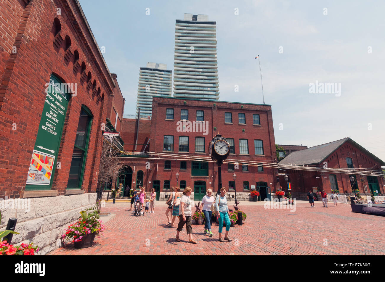 In distilleria e storico quartiere di Toronto Foto Stock