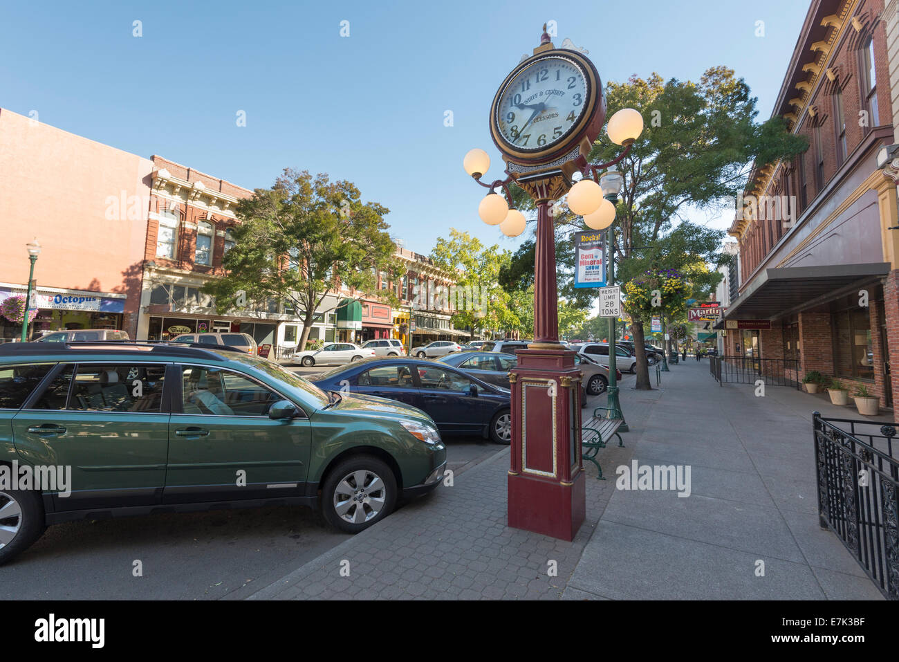 Downtown Walla Walla Washington. Foto Stock