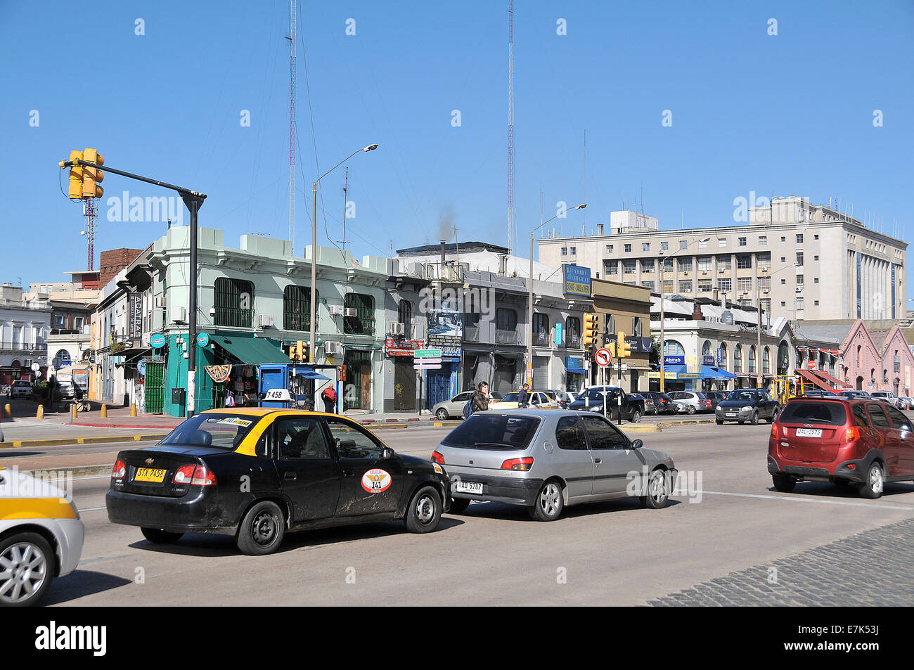 Il quartiere del porto di Montevideo Uruguay Foto Stock