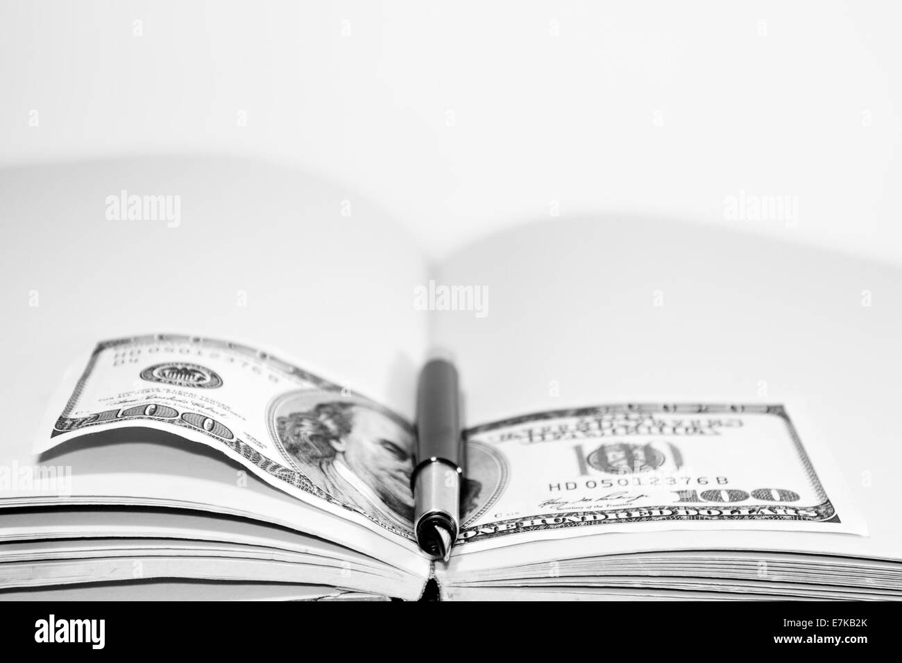 Composizione simboleggia la momento di business in stile retrò BW Foto Stock