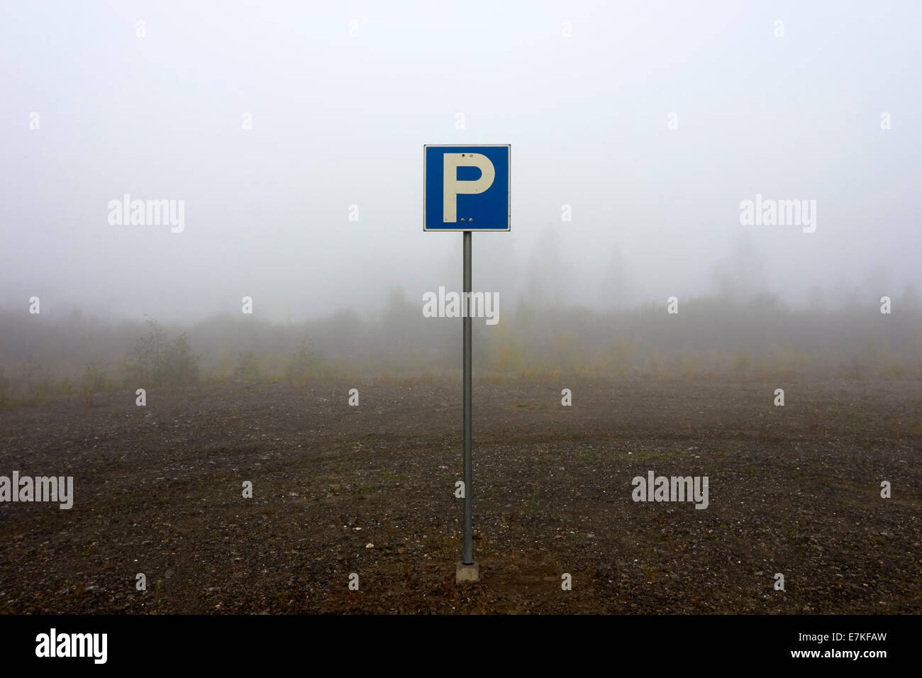 Vuoto area di parcheggio, Finlandia Foto Stock