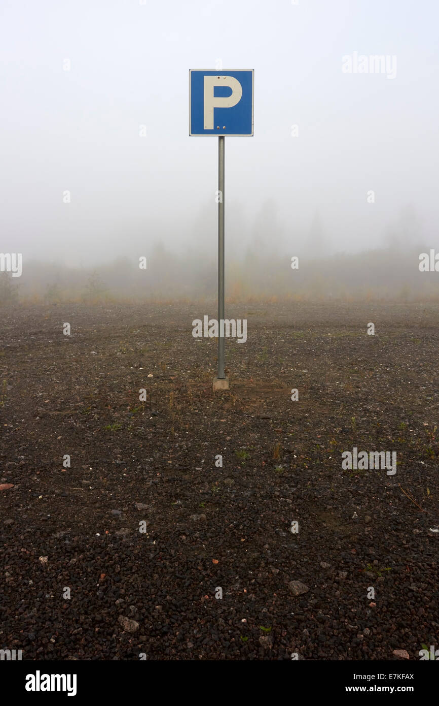 Vuoto area di parcheggio, Finlandia Foto Stock