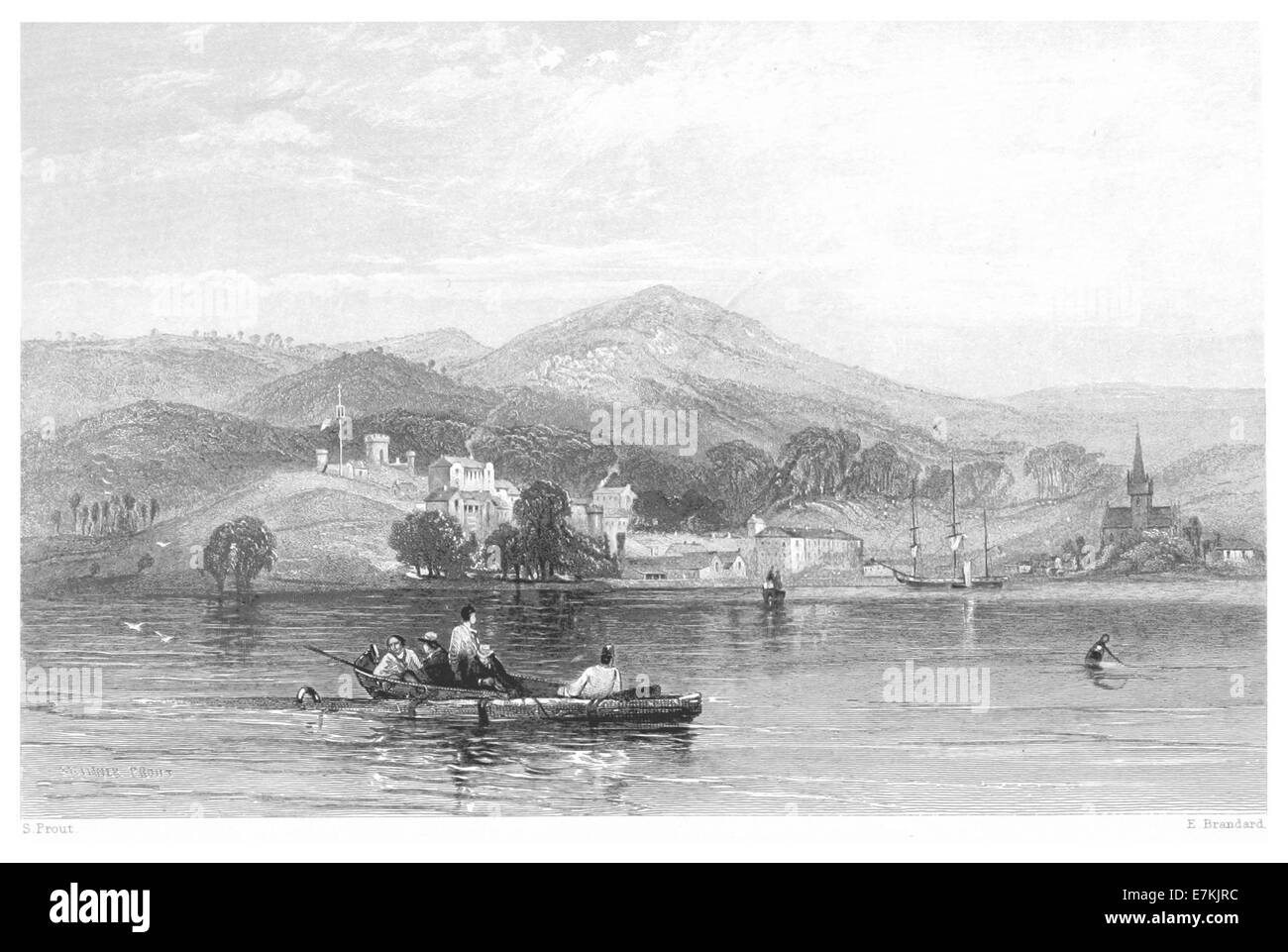Un'illustrazione del lavoro di Booth del 1873, raffigurante Port Arthur in Tasmania. Questa immagine evidenzia il significato storico del sito, noto per la sua colonia penale e il suo ruolo nella storia coloniale australiana. Foto Stock