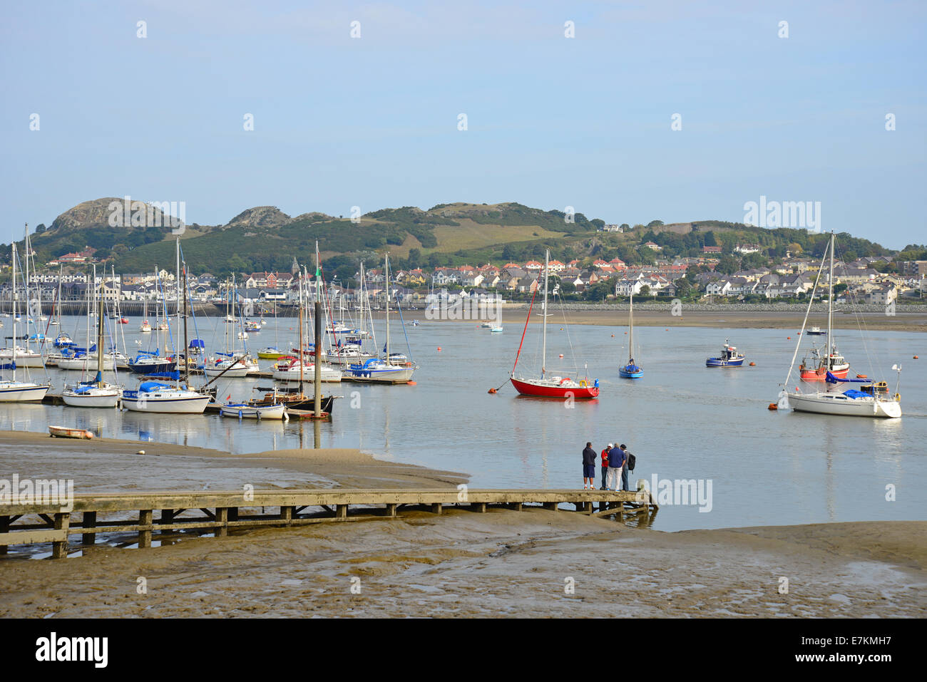 Conwy Harbour, Conwy, Conwy County Borough, Wales, Regno Unito Foto Stock