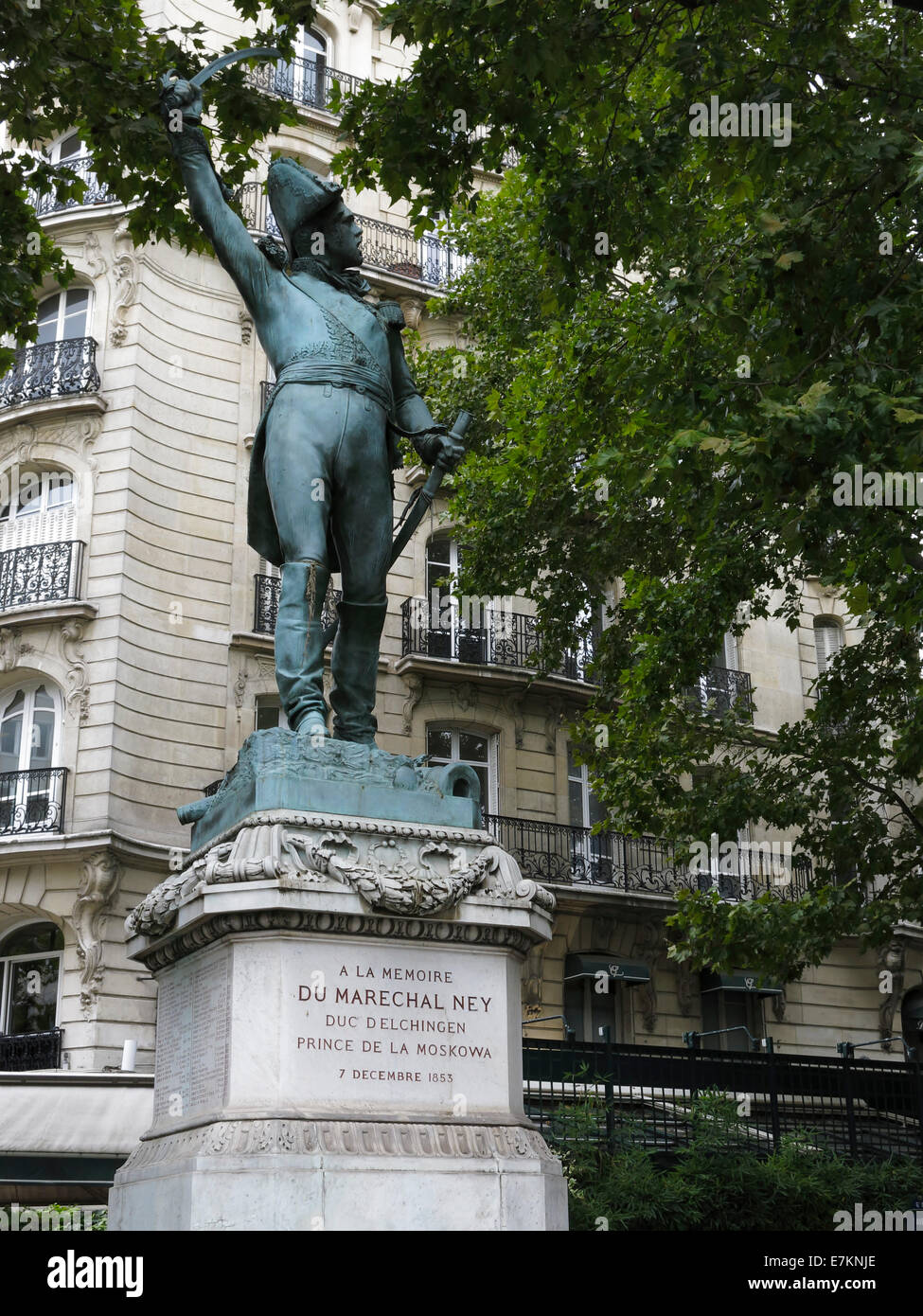 Il Maresciallo Ney monumento a Parigi, Francia. Foto Stock