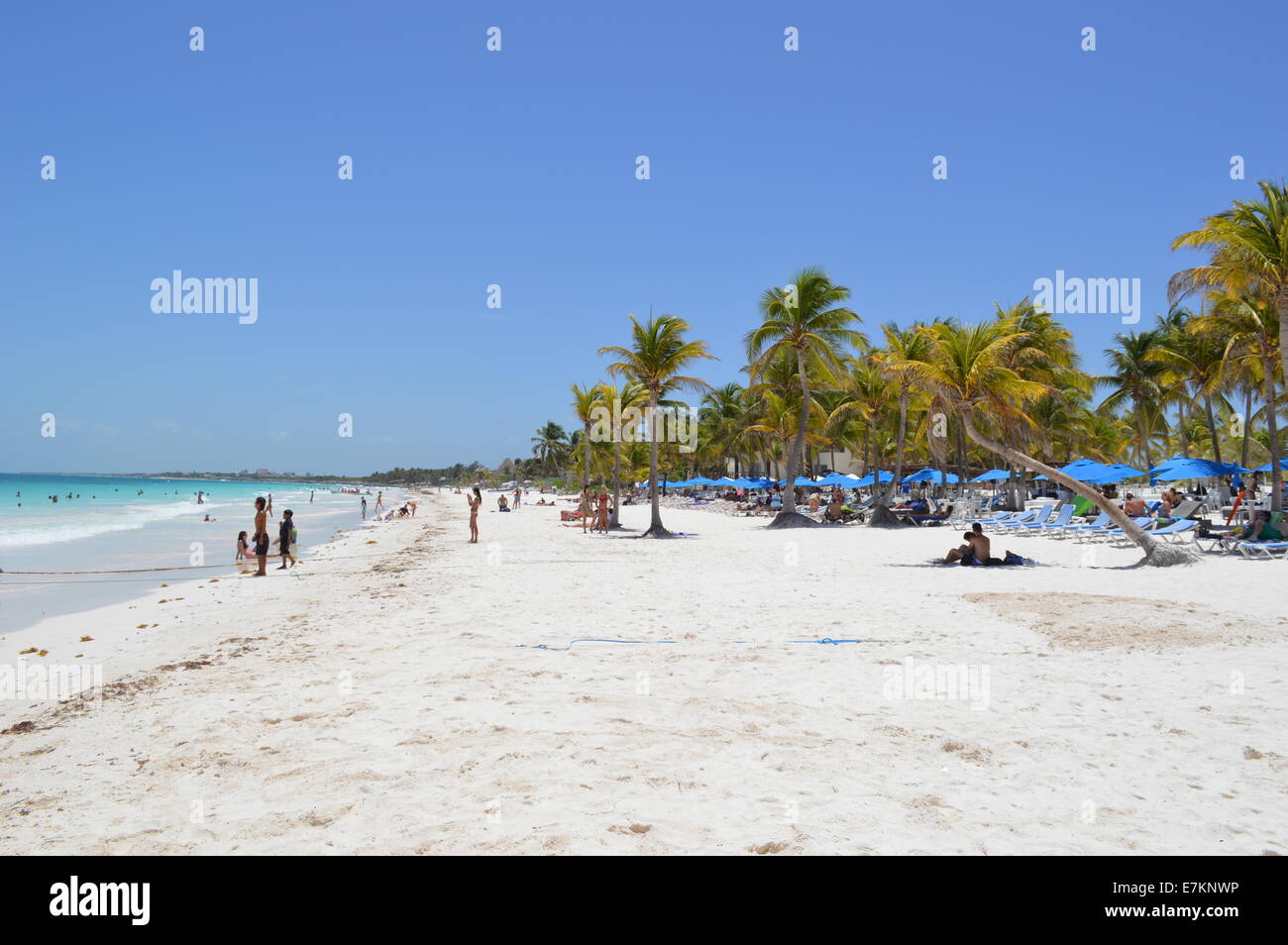 Spiaggia di Tulum. Foto Stock