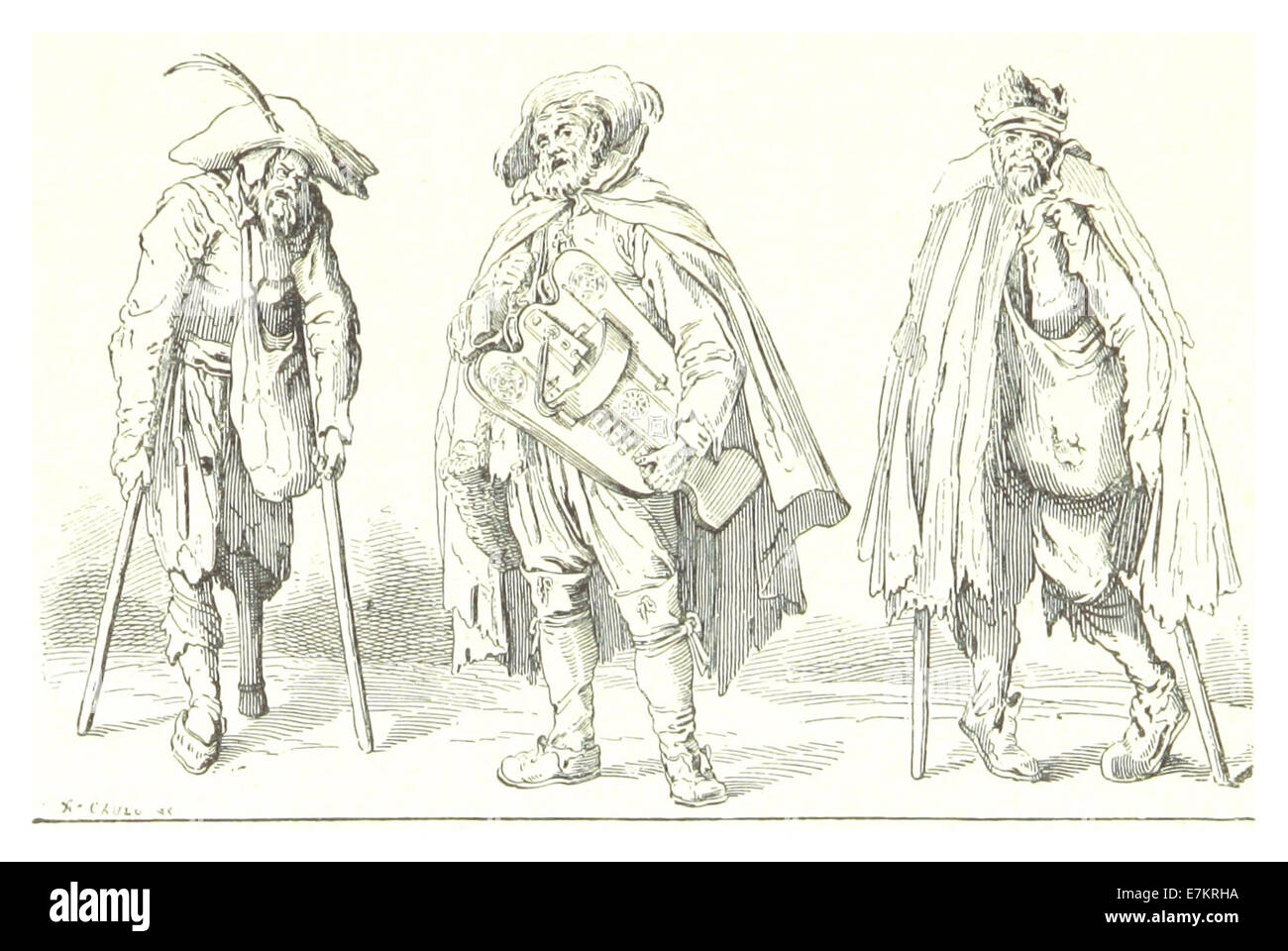 L'opera di Fournel del 1887 presenta figure 25-27 nella sua collezione, offrendo uno schizzo dettagliato o una mappa di questo testo storico, che può illustrare un'importante scena storica o geografica. Foto Stock