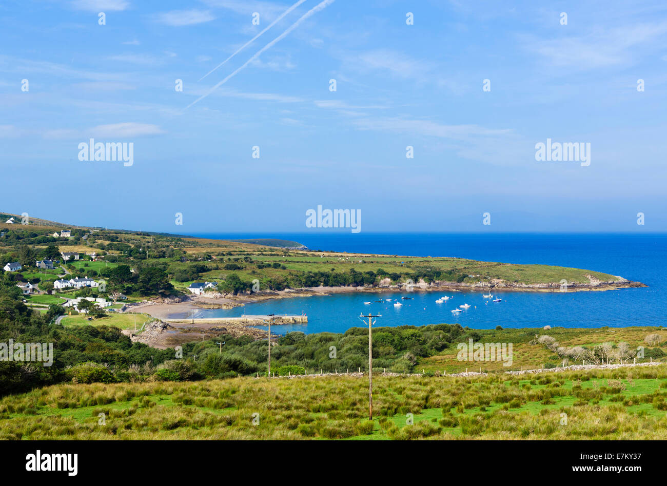 Il villaggio di Kells sull'anello di Kerry, la Contea di Kerry, Repubblica di Irlanda Foto Stock