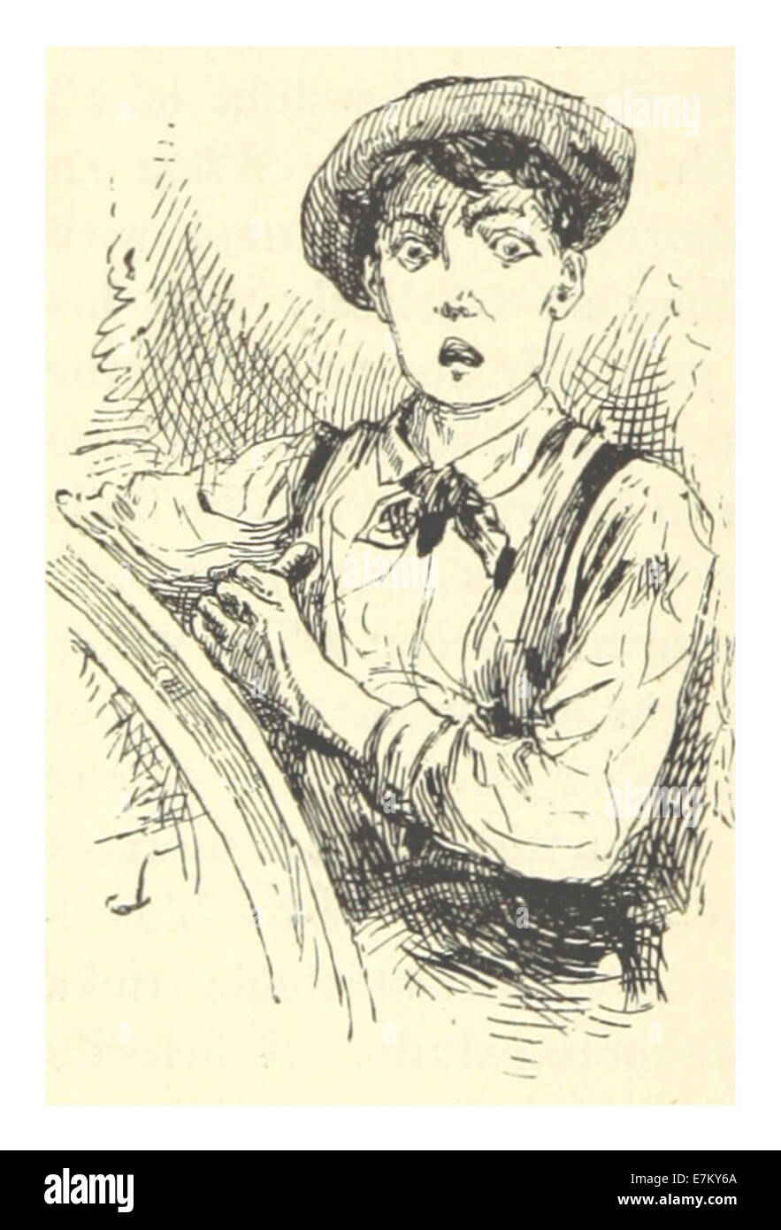 Questo riferimento del 1883 da The Adventures of Huckleberry Finn di Mark Twain illustra il momento della paura e della tensione noto come "spaventato a morte". Foto Stock