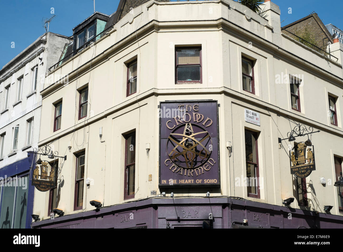 Pub e ristoranti nella zona londinese di Dean Street Foto Stock