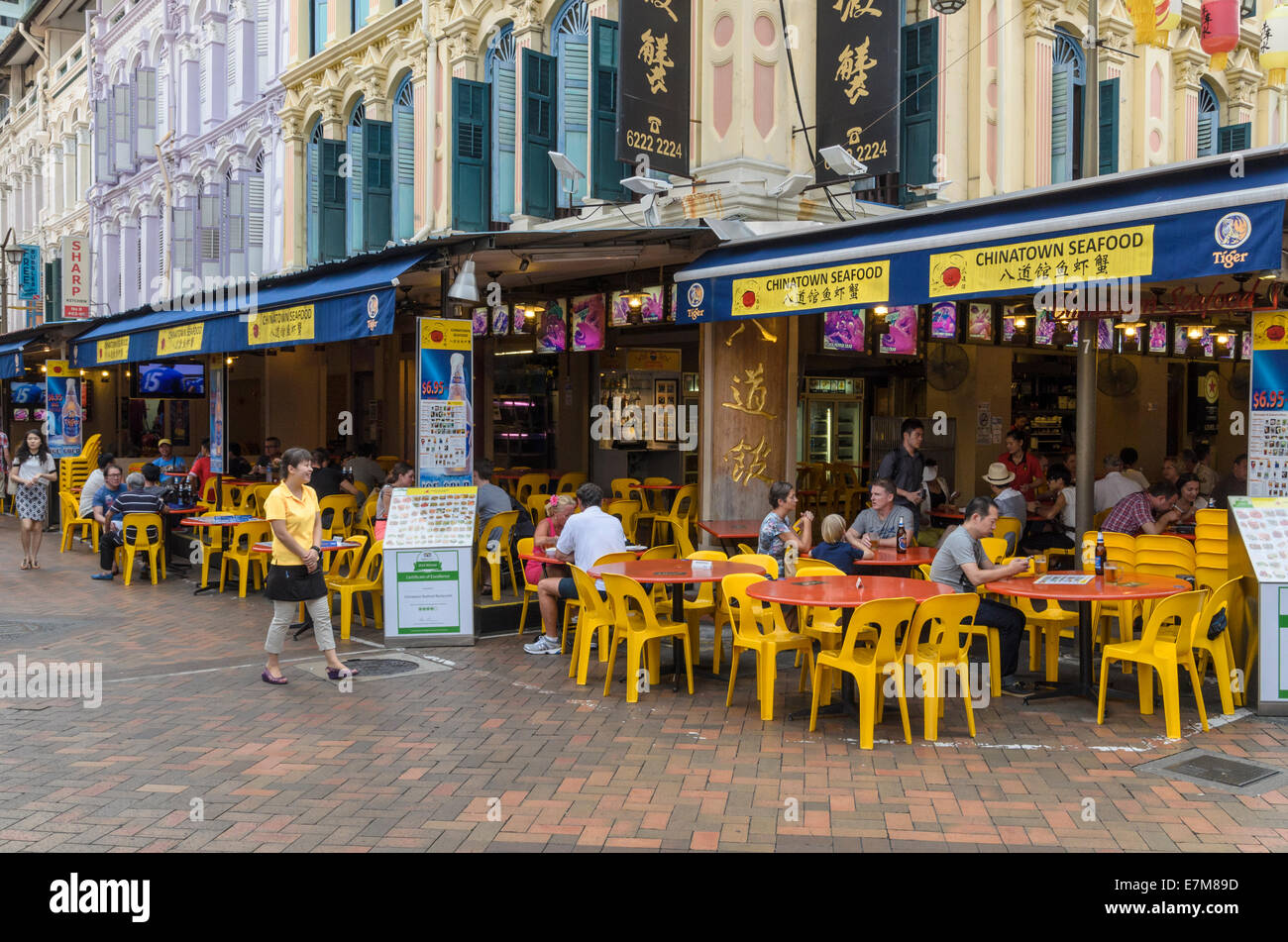 Chinatown ristorante di pesce, Trengganu St, Chinatown, Singapore Foto Stock