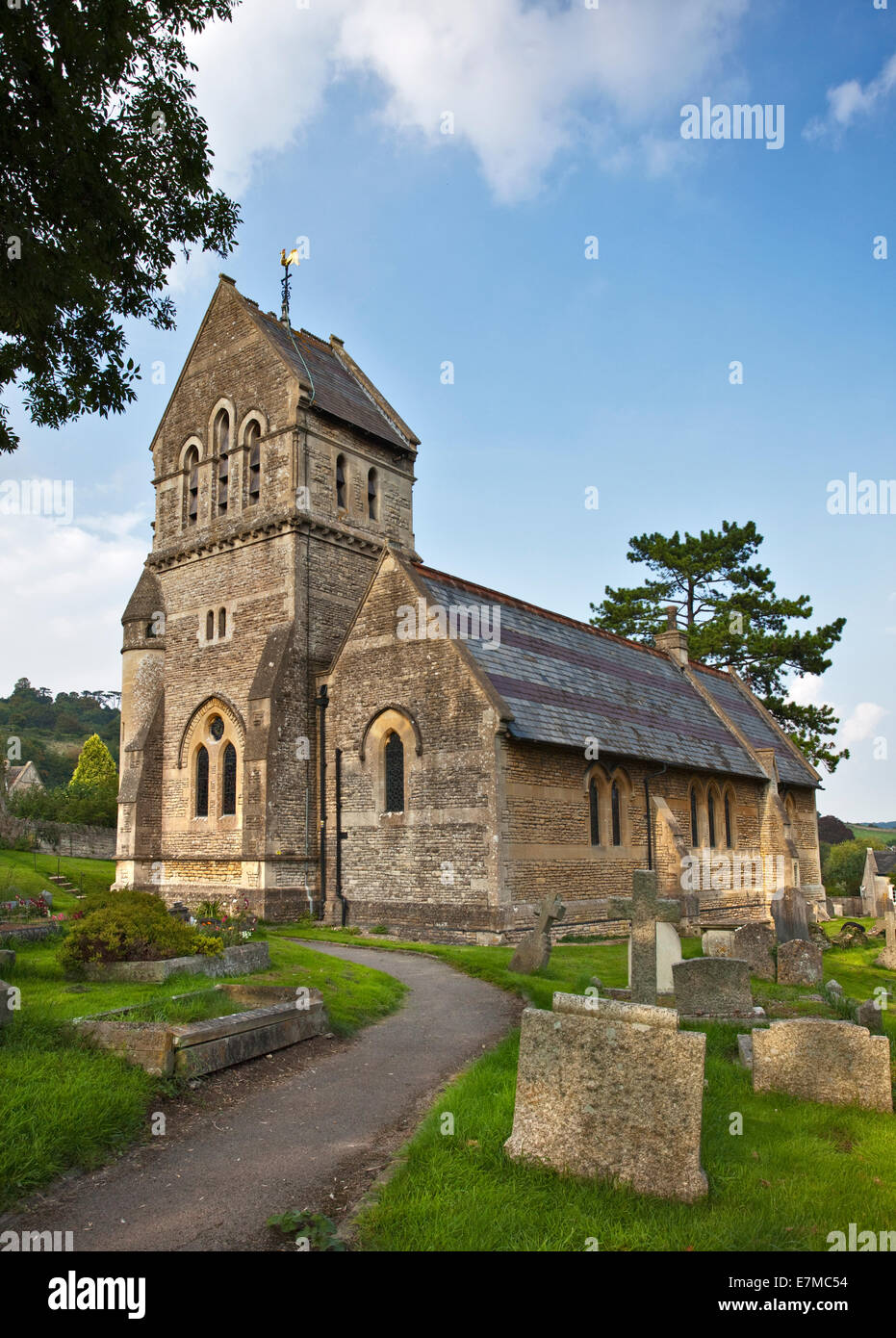 St Michaels Chiesa, Monkton Combe, Near Bath, Somerset, Inghilterra Foto Stock