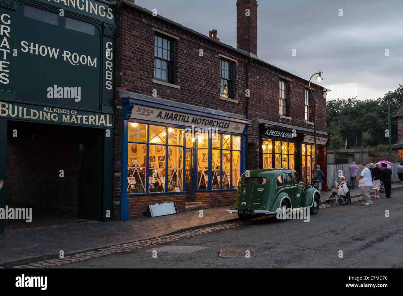 Black Country Museum 40s Notte 2014 Foto Stock