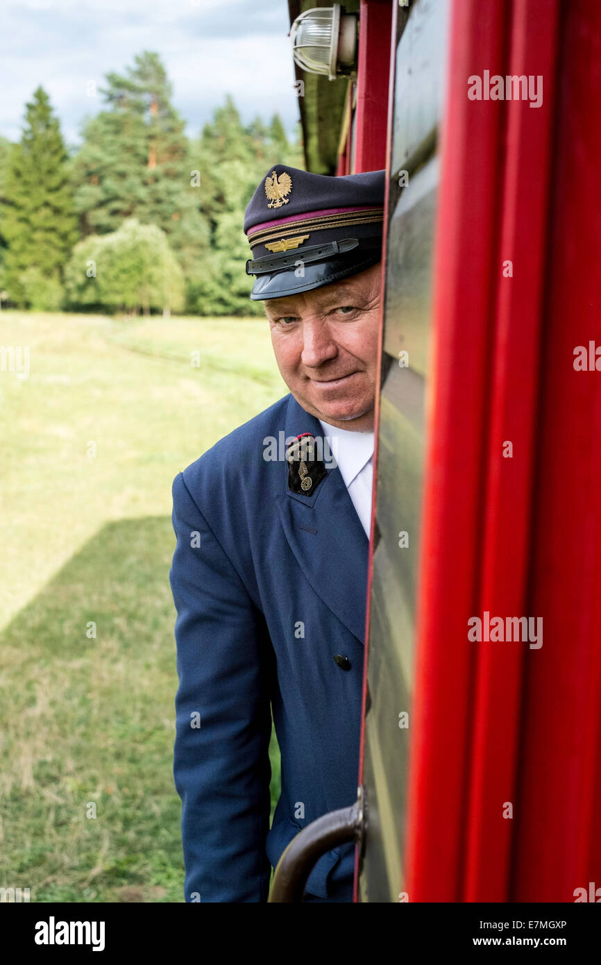 Visita il Parco Nazionale Wigierski dalla ferrovia a scartamento ridotto, Polonia Foto Stock