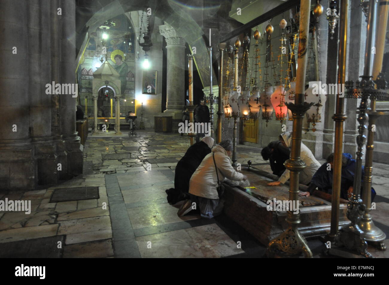 Gerusalemme: la Chiesa del Santo Sepolcro Foto Stock
