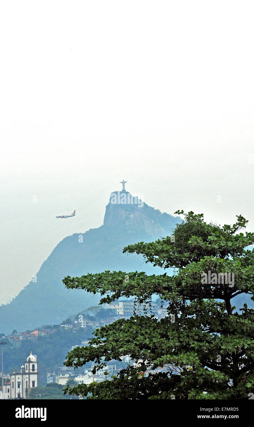 Il Cristo Redentor Corcovado Rio de Janeiro in Brasile Foto Stock