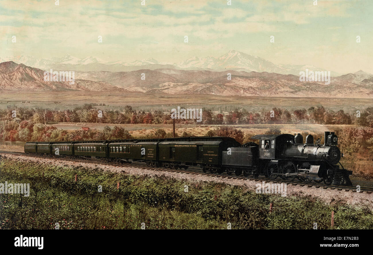 Chicago Offerte, Burlington Route, Colorado, circa 1900 Foto Stock