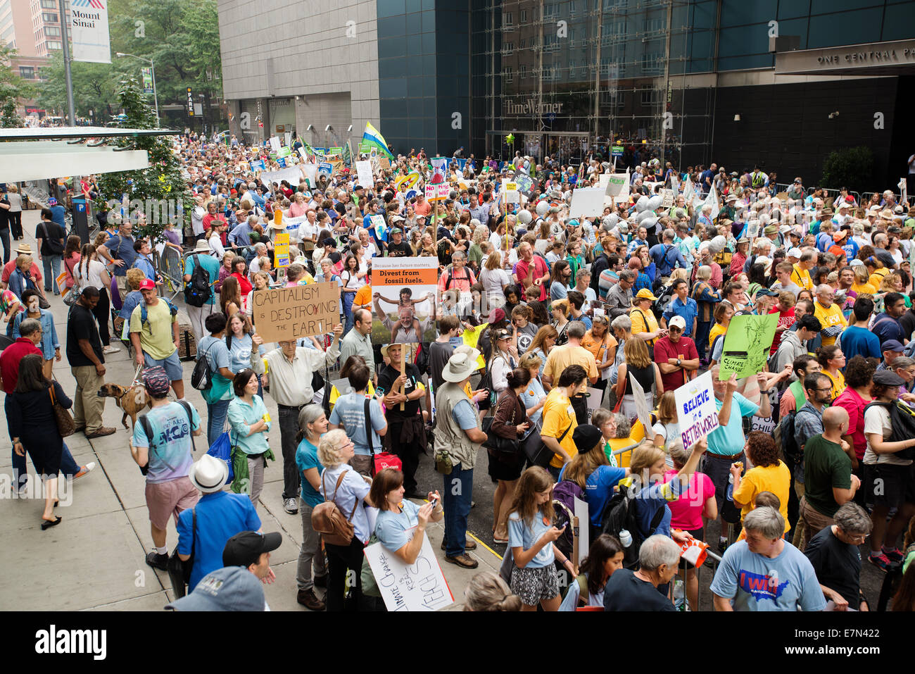 Il cambiamento climatico marzo 22 Settembre 2014 New York STATI UNITI D'AMERICA Foto Stock