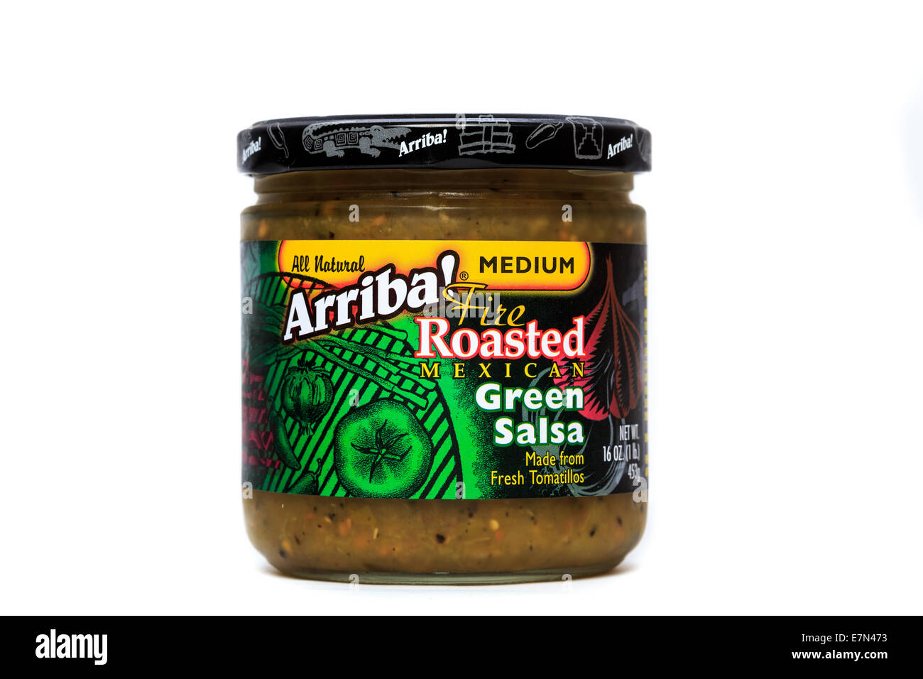 Arriba! Fire arrosto messicano medio di salsa verde Foto Stock