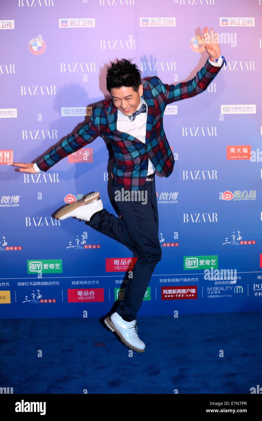 Jimmy Lin sul tappeto rosso del 2014 carità bazaar star notte a Pechino in Cina il 19 settembre 2014. Foto Stock