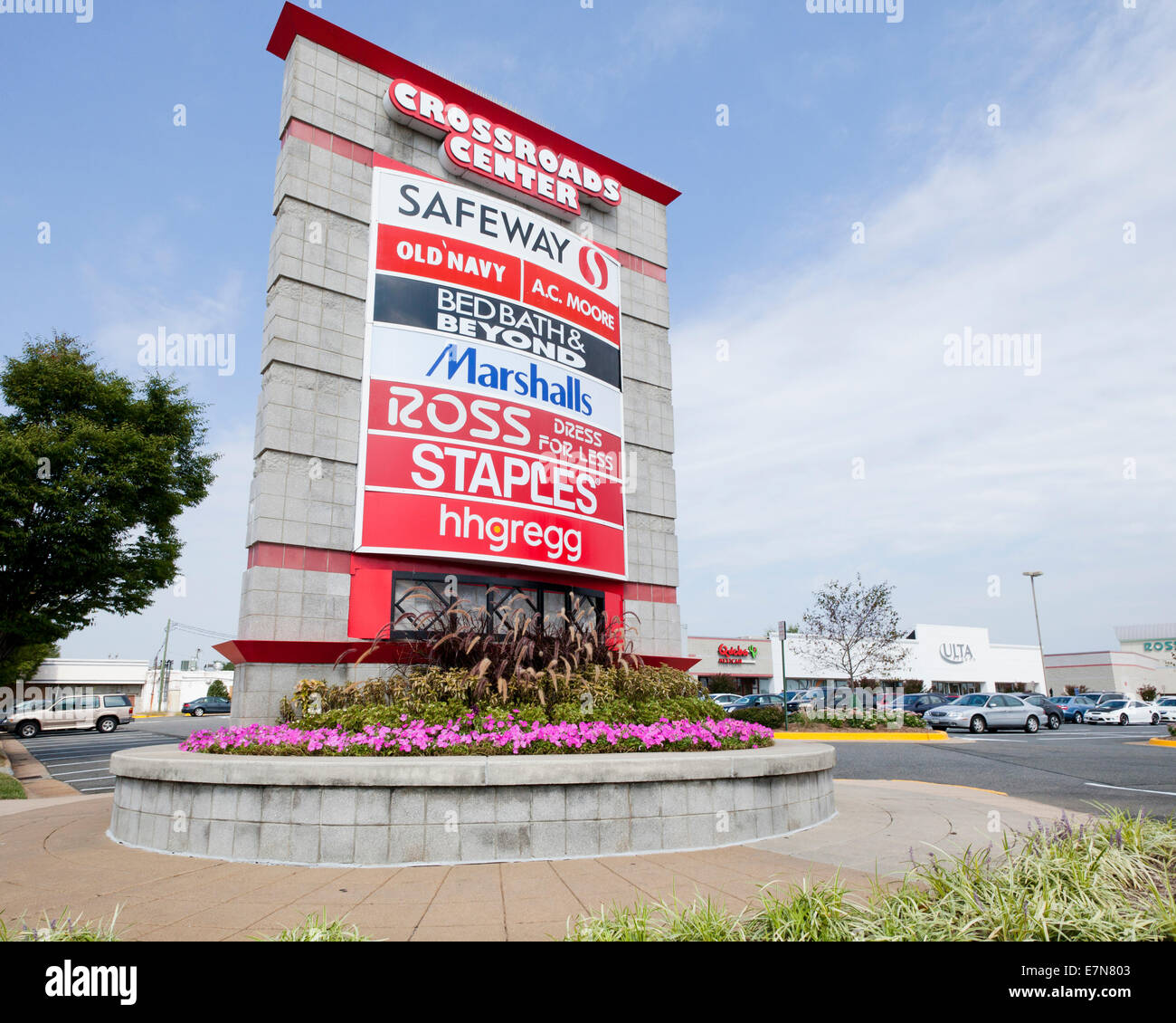 Striscia di segno mall - Virginia STATI UNITI D'AMERICA Foto Stock