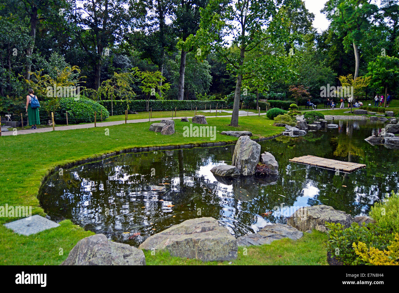 Kyoto Garden, un giardino giapponese di Holland Park, Royal Borough di Kensington e Chelsea, London, England, Regno Unito Foto Stock