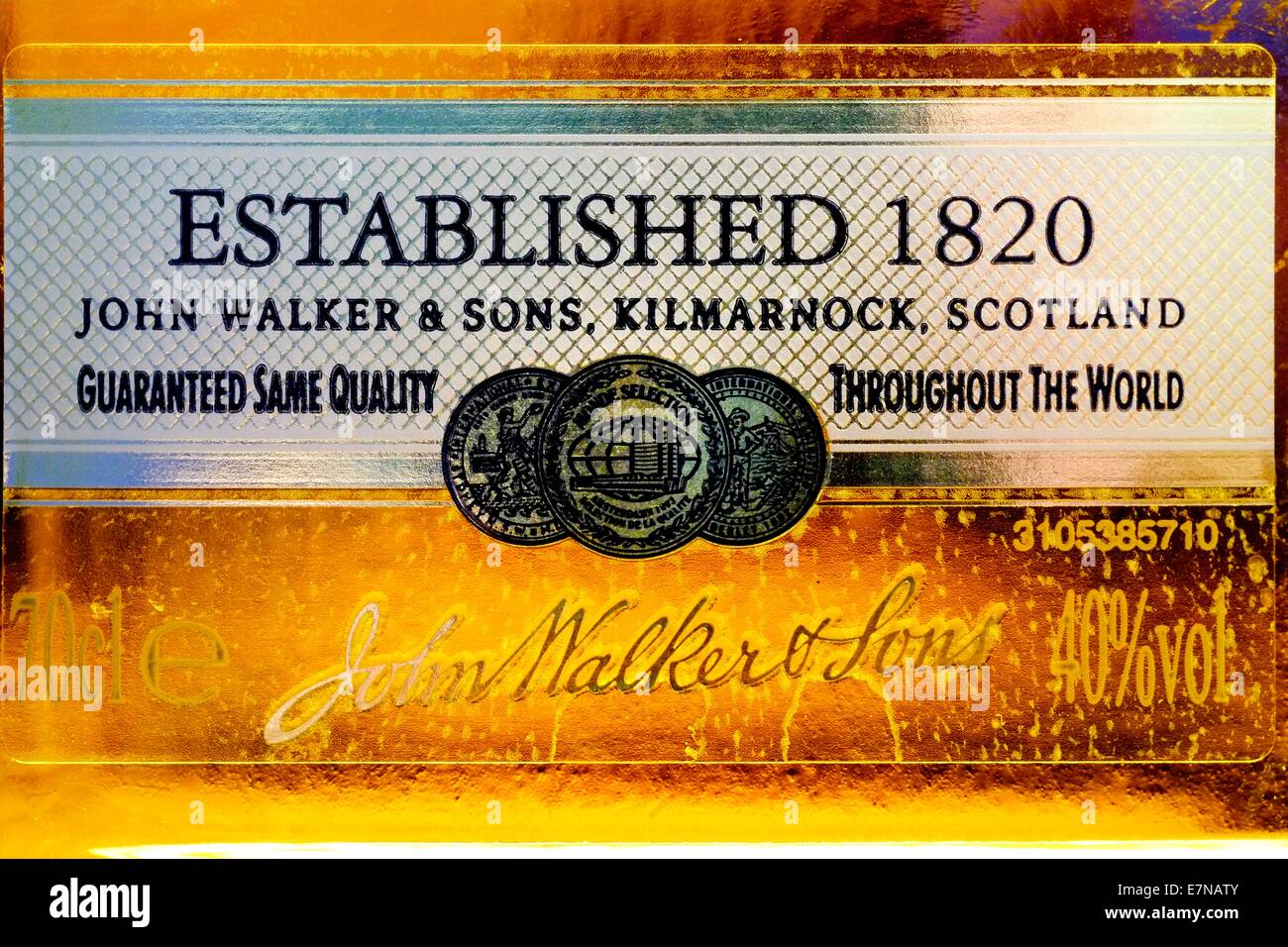 Johnnie Walker Red Label scotch whisky blended Foto Stock