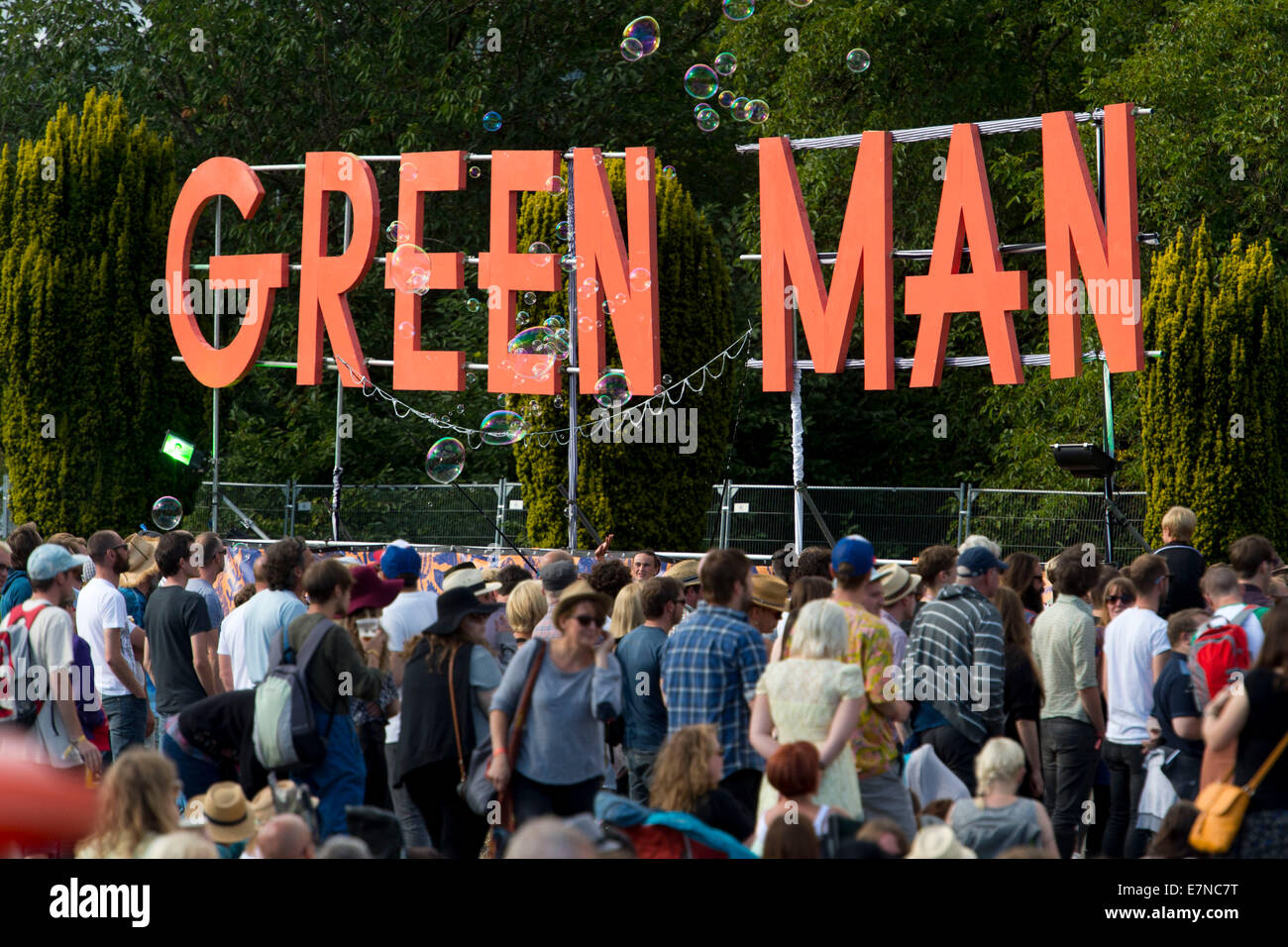 Green Man festival in Brecon, Galles del Sud. Foto Stock