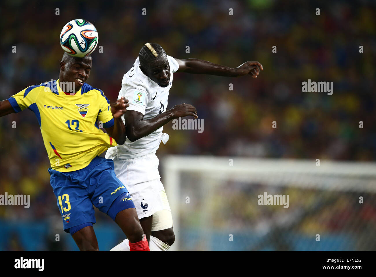 Enner Valencia in Ecuador. Francia v Equador, gruppo corrispondono. Coppa del Mondo FIFA Brasile 2014. Maracana stadium, Rio de Janeiro. 25 Giugno Foto Stock