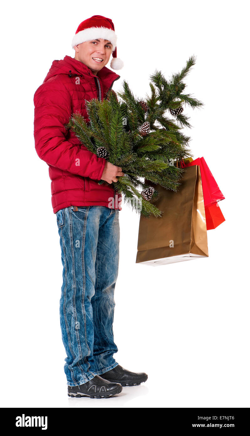 Uomo in abbigliamento invernale Foto Stock