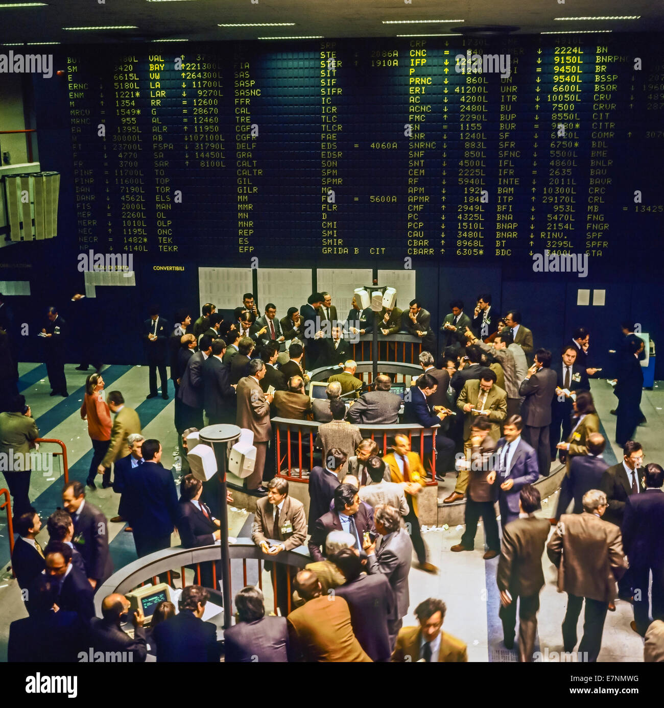 Il trading floor Stock Exchange milano lombardia italia Europa Foto Stock