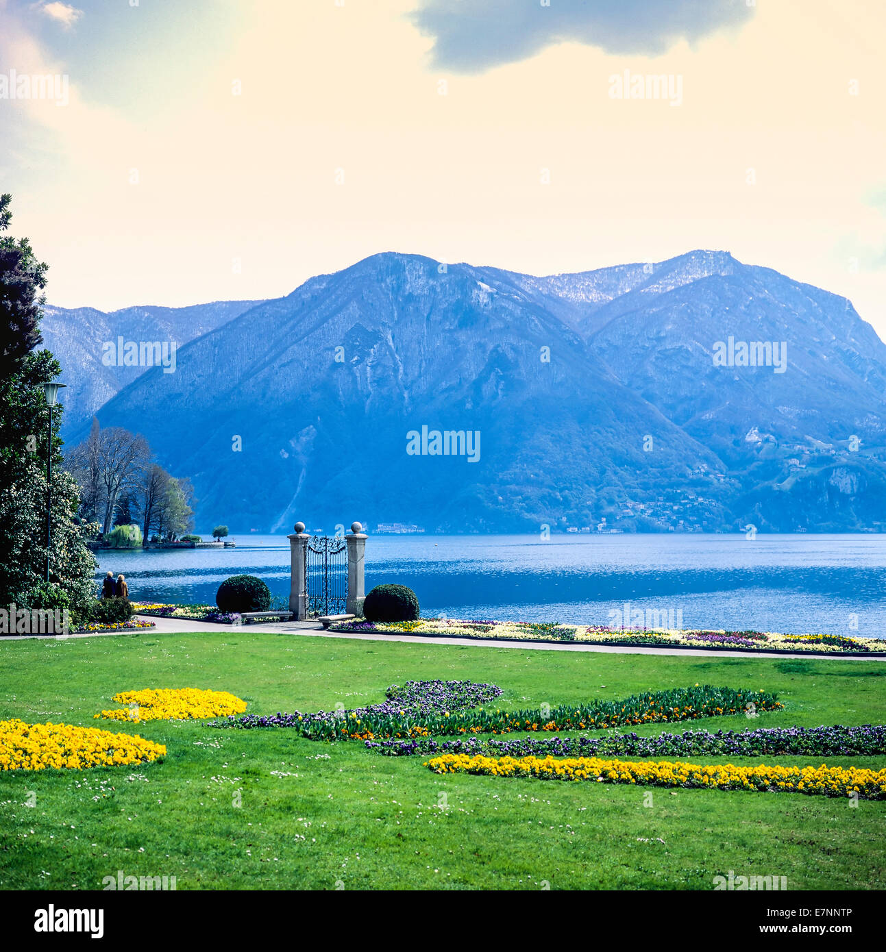 Parco Civico parco Ciani e il lago di Lugano Ticino Svizzera Foto Stock