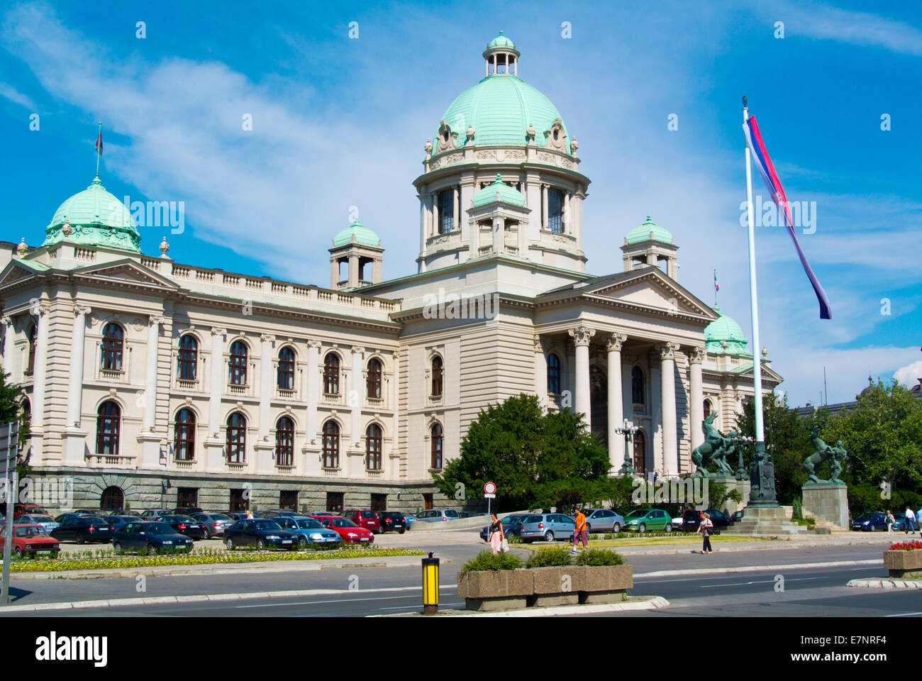 Assemblea nazionale edificio, Belgrado, Serbia, Europa sud-orientale Foto Stock