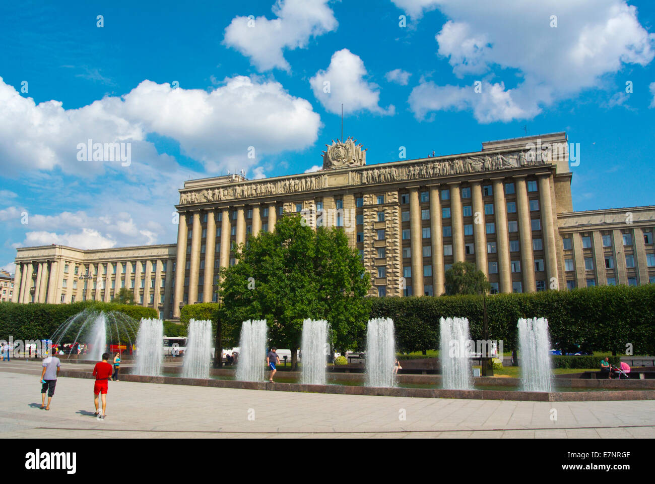 Moskovskaya Square, distretto Moskovsky, San Pietroburgo, Russia, Europa Foto Stock