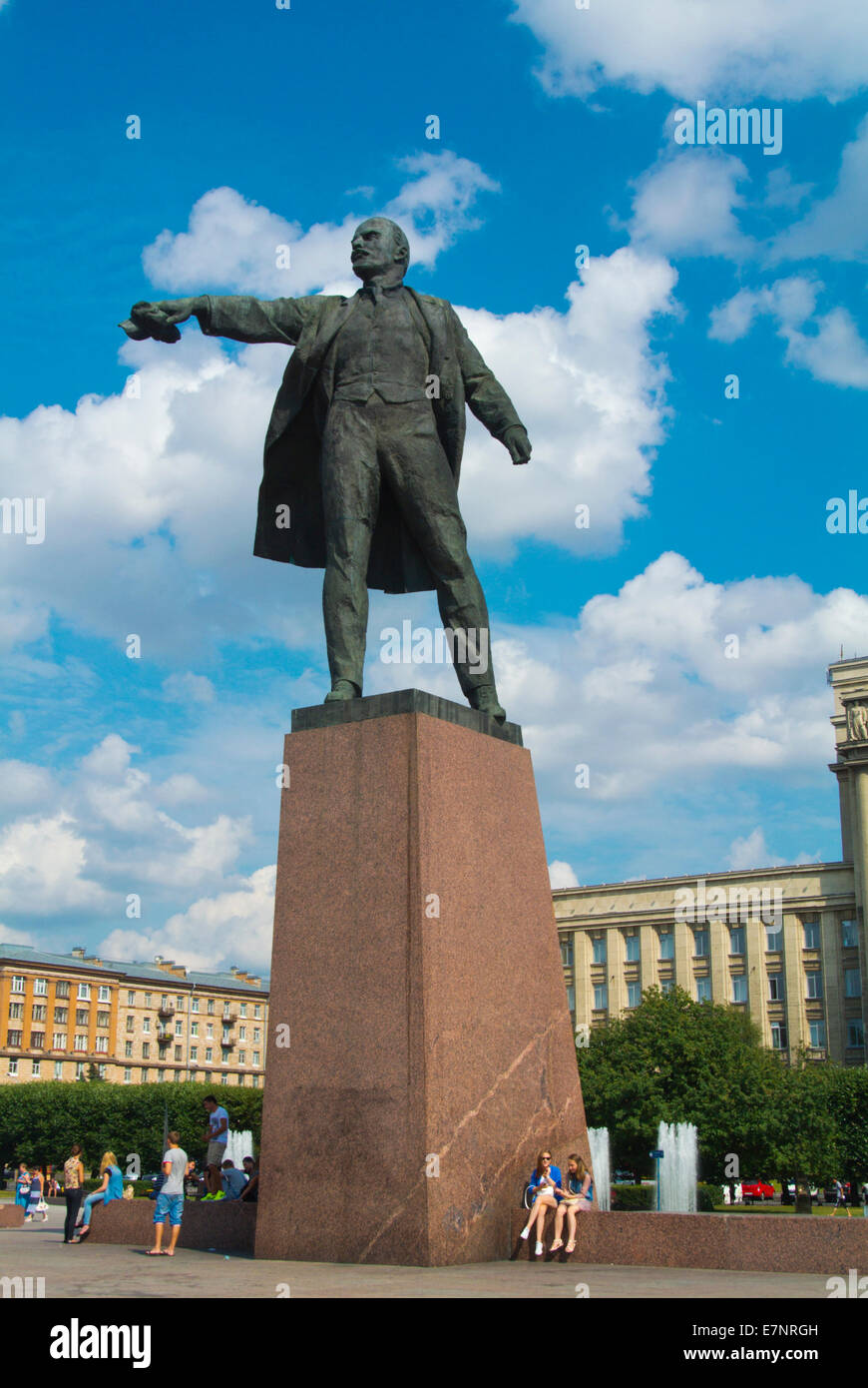 Lenin memorial, Moskovskaya Square, distretto Moskovsky, San Pietroburgo, Russia, Europa Foto Stock