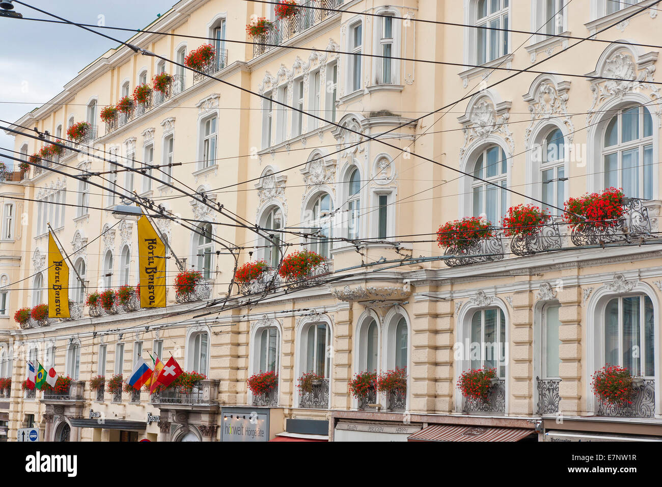 Austria, Salisburgo, città, facciata, house, casa, case, case, casa Linea, finestra, Stile architettonico Foto Stock