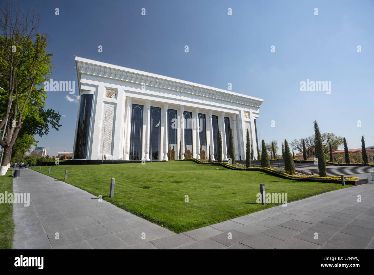 Amir Timur, edificio, Tashkent, Uzbekistan, Asia Centrale, Asia, architettura, centro città, Congress, il centro, il governo, squa Foto Stock