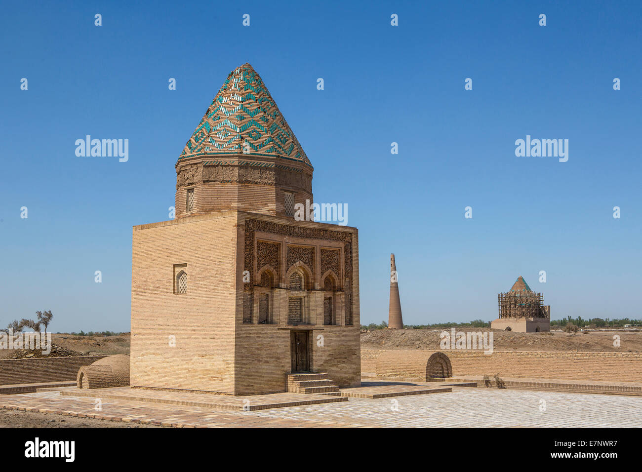 Eredità di Mondo, Gutluk Timura, Konye Urgench, Turkmenistan, Asia Centrale, Asia, archeologici, architettura, storia, minareto, Foto Stock