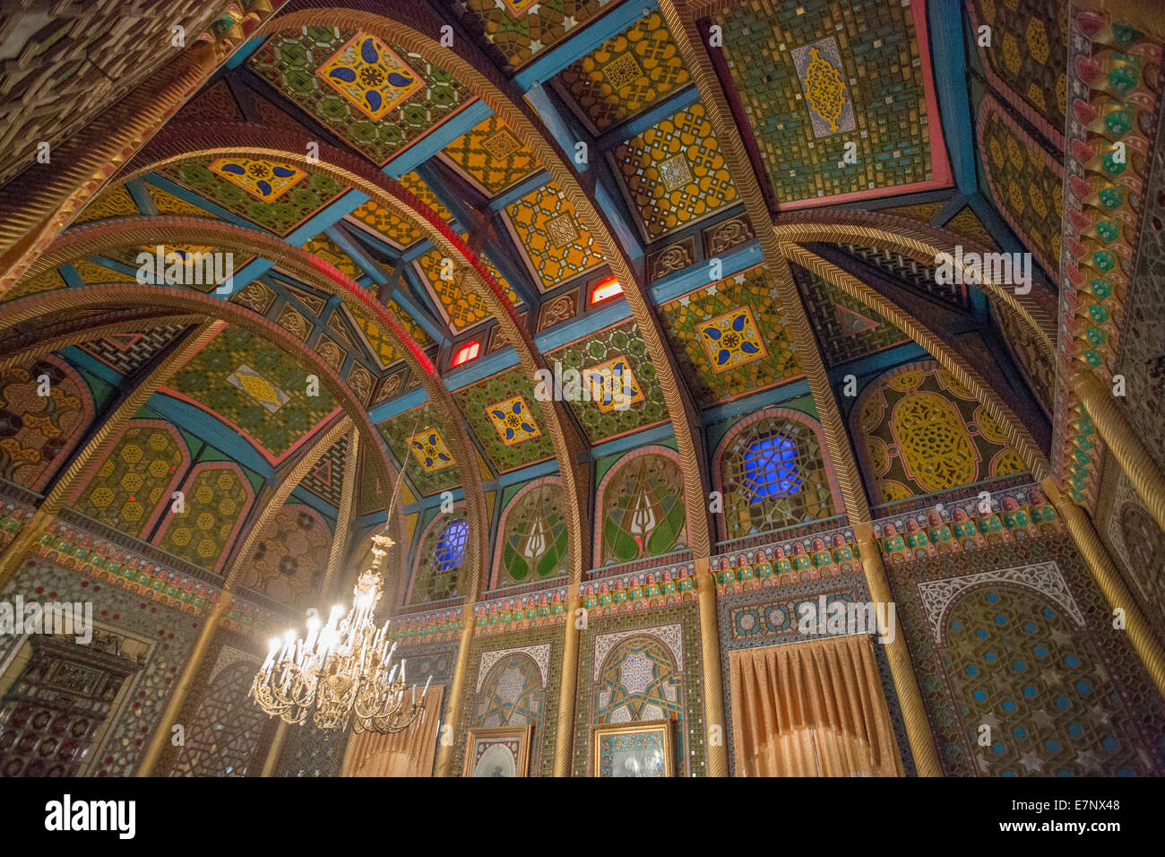 Bukhara, Chor Bakr, complesso, Uzbekistan, Asia Centrale, Asia, architettura, soffitto, città, colorato, decorazione, storia, painti Foto Stock