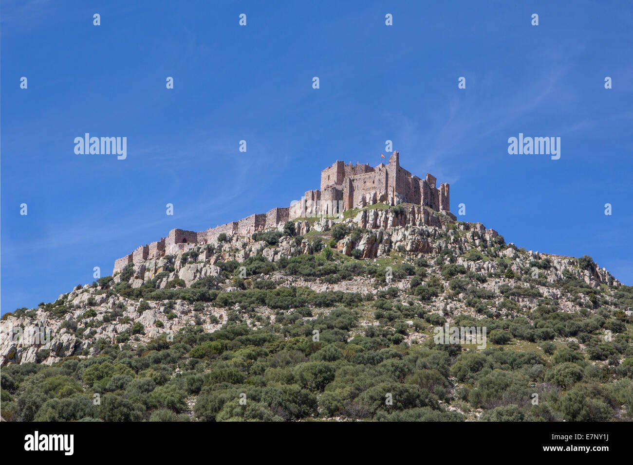 Castiglia, Castello, Ciudad Real, Provincia, Regione, Spagna, Europa, architettura, Calatrava, fortezza, la storia, la Mancha, turismo, t Foto Stock