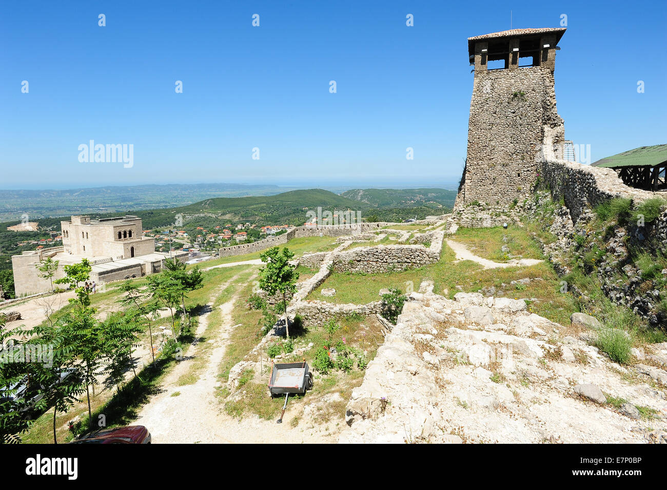 L'Albania, sito archeologico, Balcani, chiesa, Citadel, Est Europa, fortezza, storia, vacanza, kruja, paesaggio, museo, natu Foto Stock